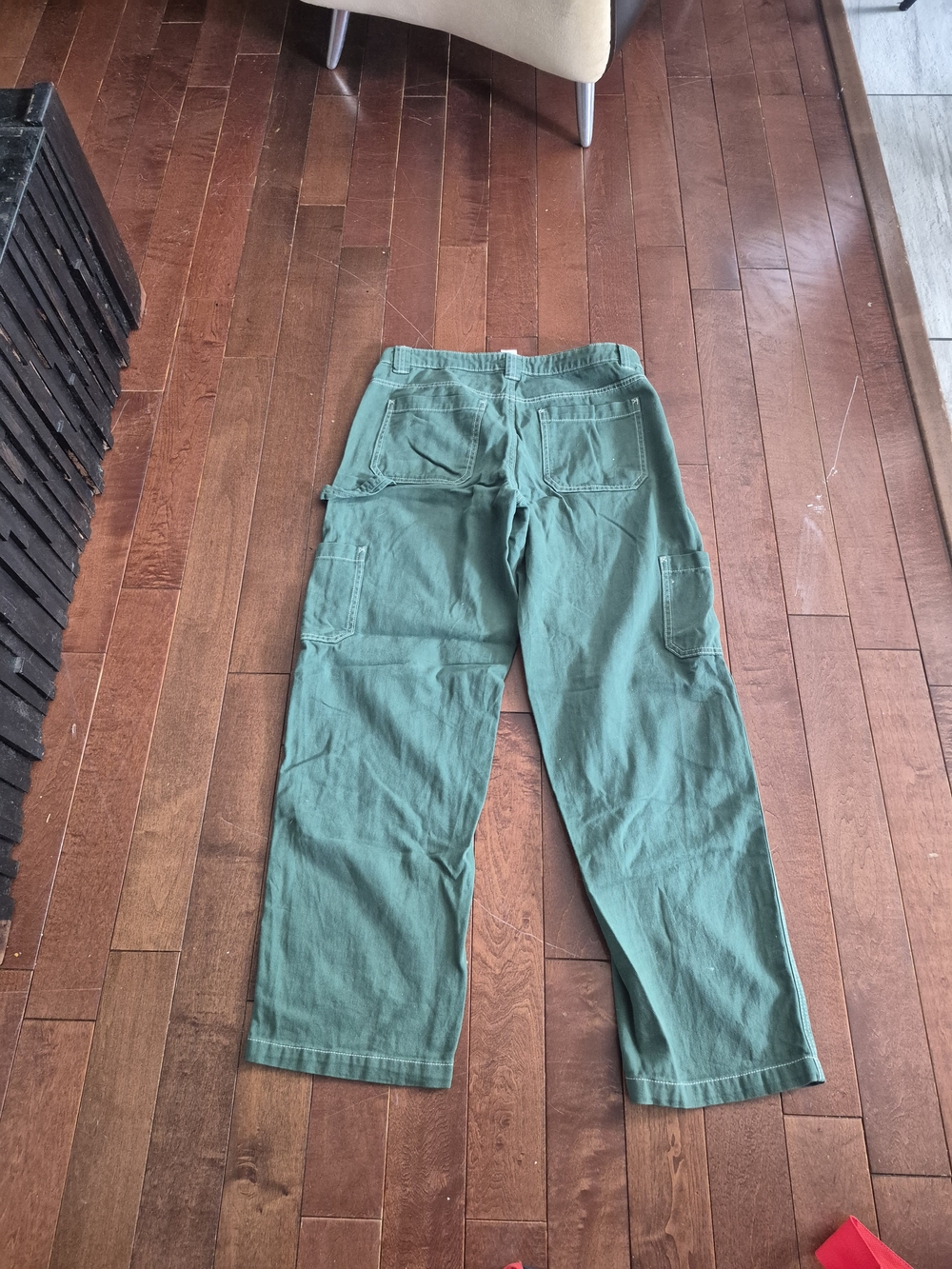Garage Green Carpenter-Style Wide Leg Pants Size 9 - Picture 5 of 6